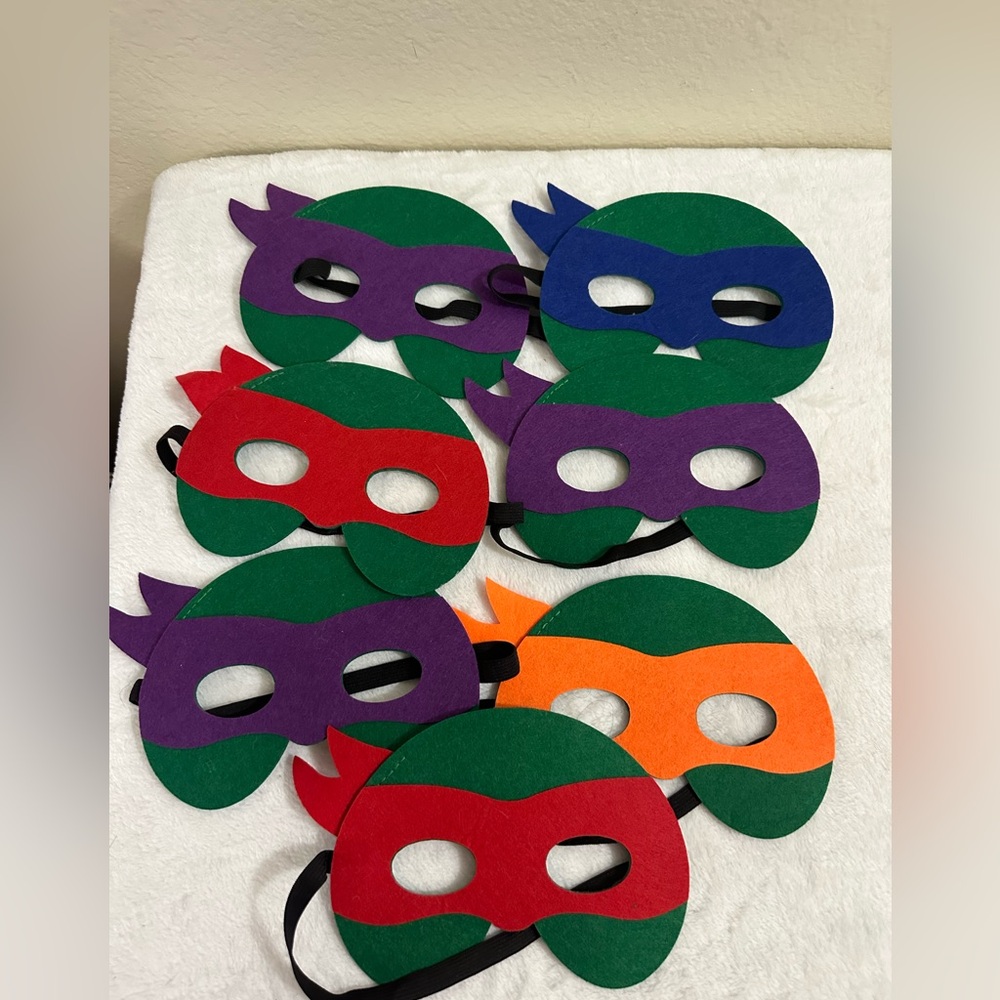 Colorful Ninja Turtle inspired Masks